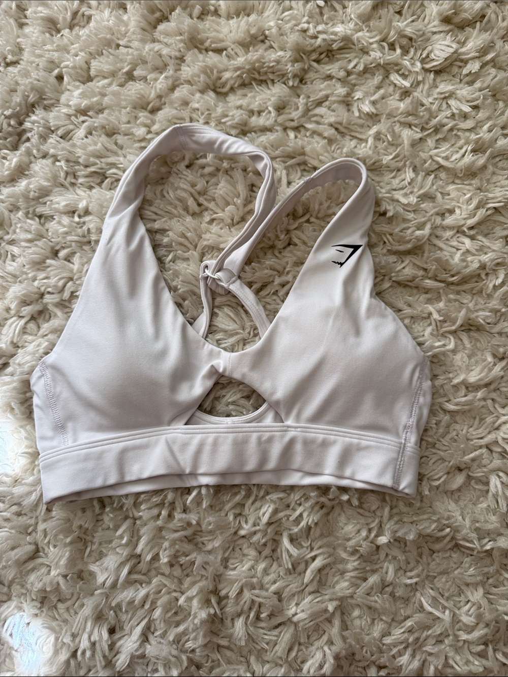 Gymshark White Racerback Sports Bra
